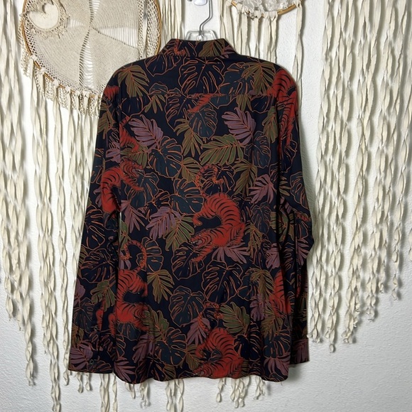 Ted Baker Chad Bold Tiger Print Slim Fit Long Sleeve Shirt Size 5/US42 - Picture 6 of 13